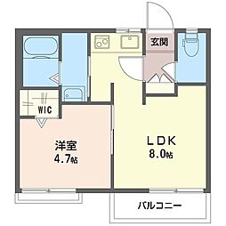 ホワイトコーポ 1LDKの間取図画像