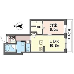アクシズ 1LDKの間取図画像