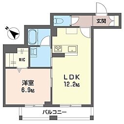 リヤン 1LDKの間取図画像