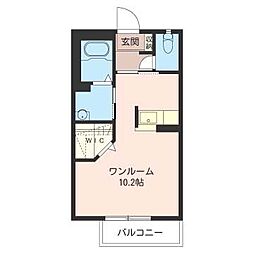サンパティーク ワンルームの間取図画像