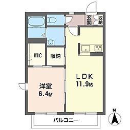 マーヴェラスヒルズ 1LDKの間取図画像