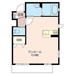 プレシャス ワンルームの間取図画像