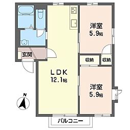 間取図画像 2LDK