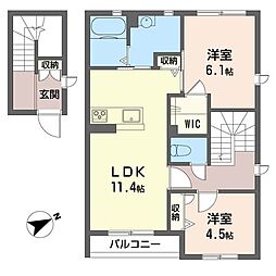 ソフィア 2LDKの間取図画像