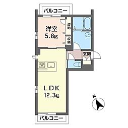 PrimeStage4East 1LDKの間取図画像