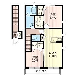 ベルウッド 2LDKの間取図画像