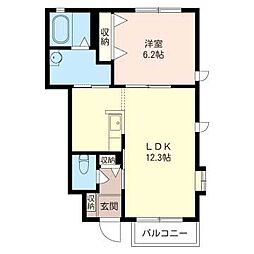 セレブ桜2 1LDKの間取図画像