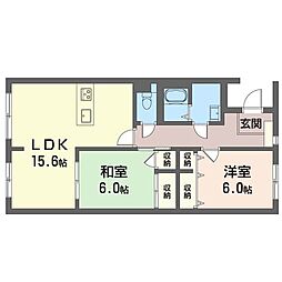 アメニティヒルズ 2LDKの間取図画像