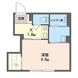 アーバンハイツ新丸子 1Kの間取図画像