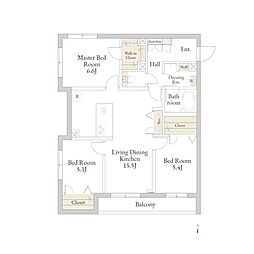 ホクレア府中 3LDKの間取図画像