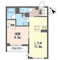 ブルーム ステージ 1LDKの間取図画像