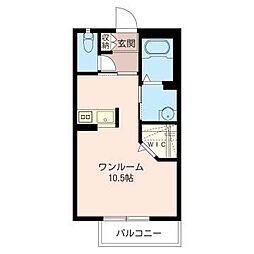 レオーネ本町A ワンルームの間取図画像