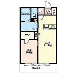 MaisonFontaine 1LDKの間取図画像