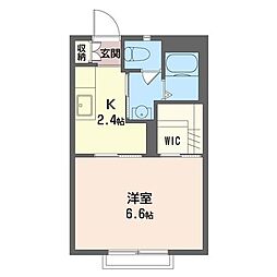グランシードＫ 1階1Kの間取り