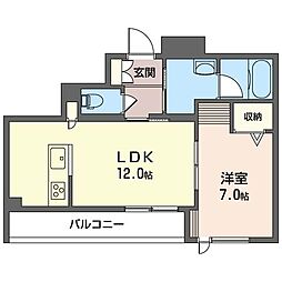 Lotus松江 1LDKの間取図画像