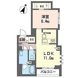 ミライザ緑ヶ丘 1LDKの間取図画像