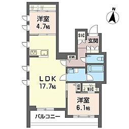 ベラフォレスタ 深沢 2LDKの間取図画像