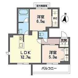 ボン・ブリーズII 2LDKの間取図画像