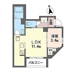 ヴィヴァルディ常盤台 1LDKの間取図画像