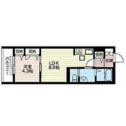 ルナラパン 1LDKの間取図画像