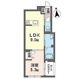 ロータス下北沢 1LDKの間取図画像