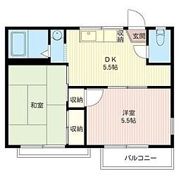 ビューテラス藤 2Kの間取図画像