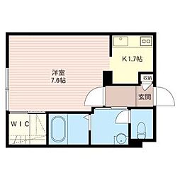 ファミールメゾン 1Kの間取図画像