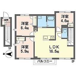 グラーティア 3LDKの間取図画像