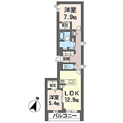 コンフォータス 2LDKの間取図画像