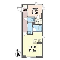 プレザント・アイ 1LDKの間取図画像