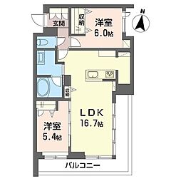 リージェンシー 2LDKの間取図画像