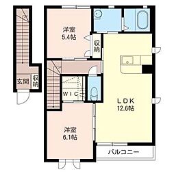 チヒロハウスC 2LDKの間取図画像