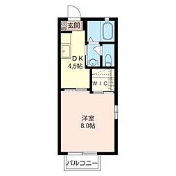リヴェールG 1DKの間取図画像