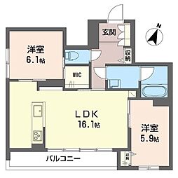 間取図画像 2LDK