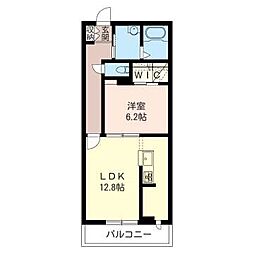 エスポワール 1LDKの間取図画像