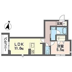 ヴィラ ヨシダ 1LDKの間取図画像