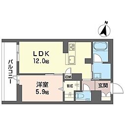 ヴィラ ヨシダ 1LDKの間取図画像