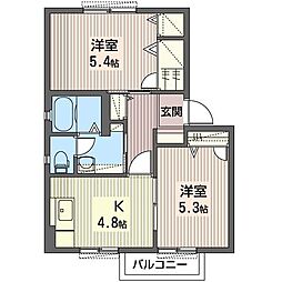 クレストタウンM 2Kの間取図画像