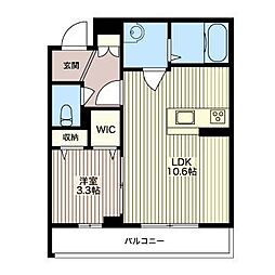 レフィシア 1LDKの間取図画像