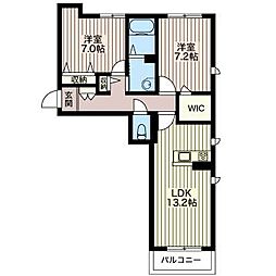 レフィシア 2LDKの間取図画像