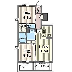 フェリーチェ 2LDKの間取図画像