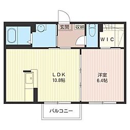 花の音壱番館 1LDKの間取図画像