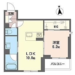 メゾン ド ヴィクス 1LDKの間取図画像