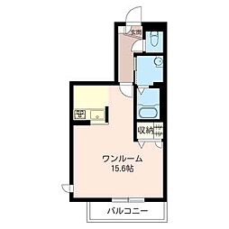 日成ハイツ3 ワンルームの間取図画像