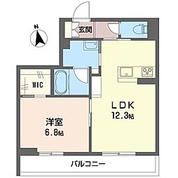 ヴィータ ミラビリス 1LDKの間取図画像