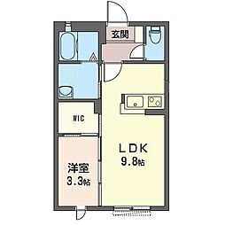 アネックスキュー2 1LDKの間取図画像