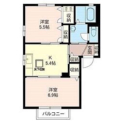 セキスイタウンY 2Kの間取図画像