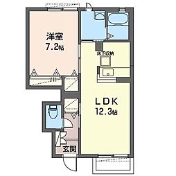 レジェンド・ヤマトK 1LDKの間取図画像