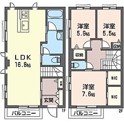 ウィステリア湘南3 3LDKの間取図画像