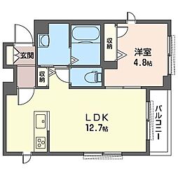 リラフォート 1LDKの間取図画像